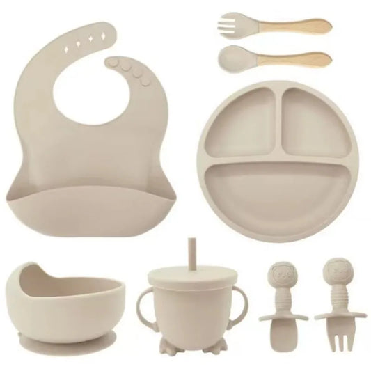 Silicone Tableware Set — 6 Pieces for Babies & Toddlers