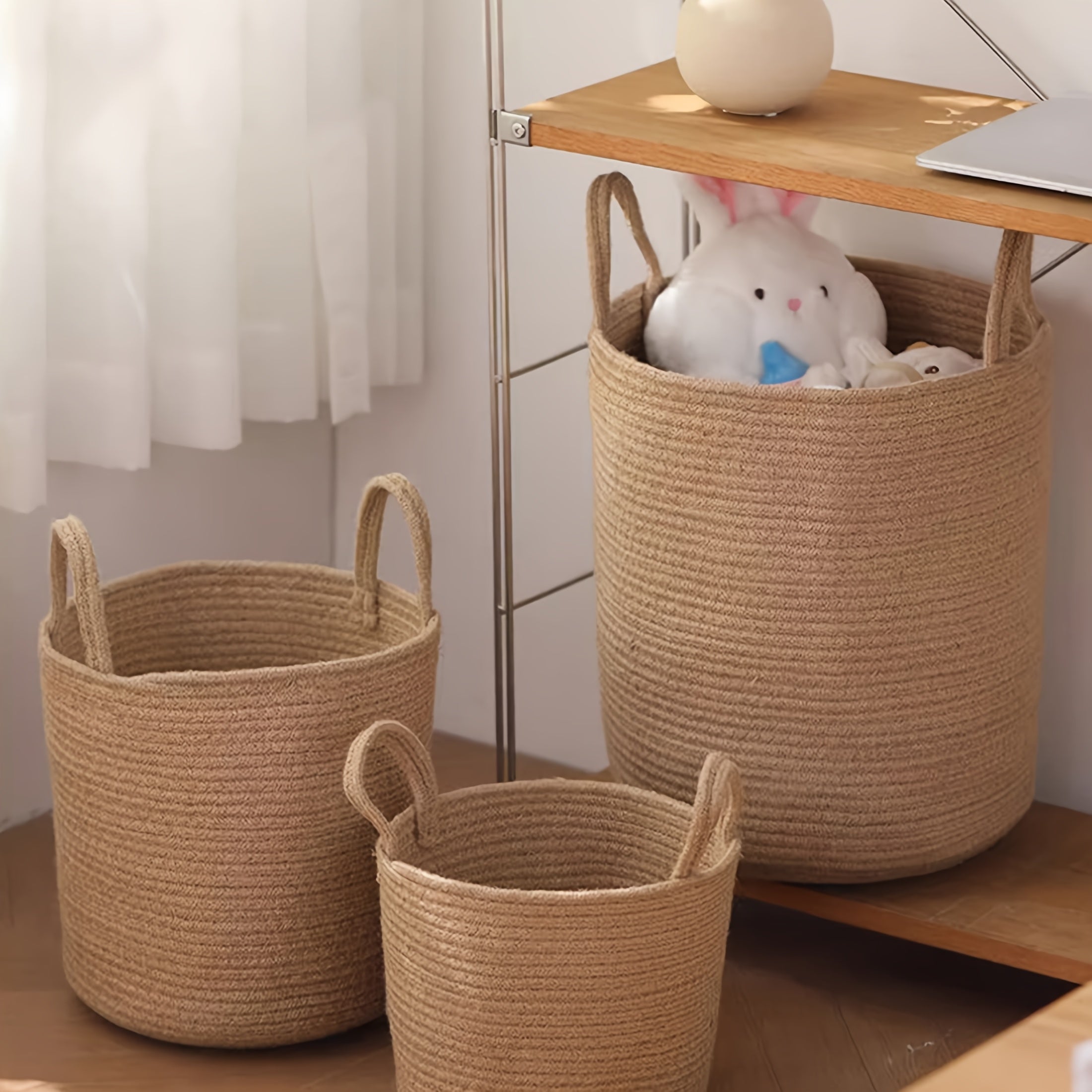 🧺 Bohemian Style Extra Large Woven Fabric Storage Basket