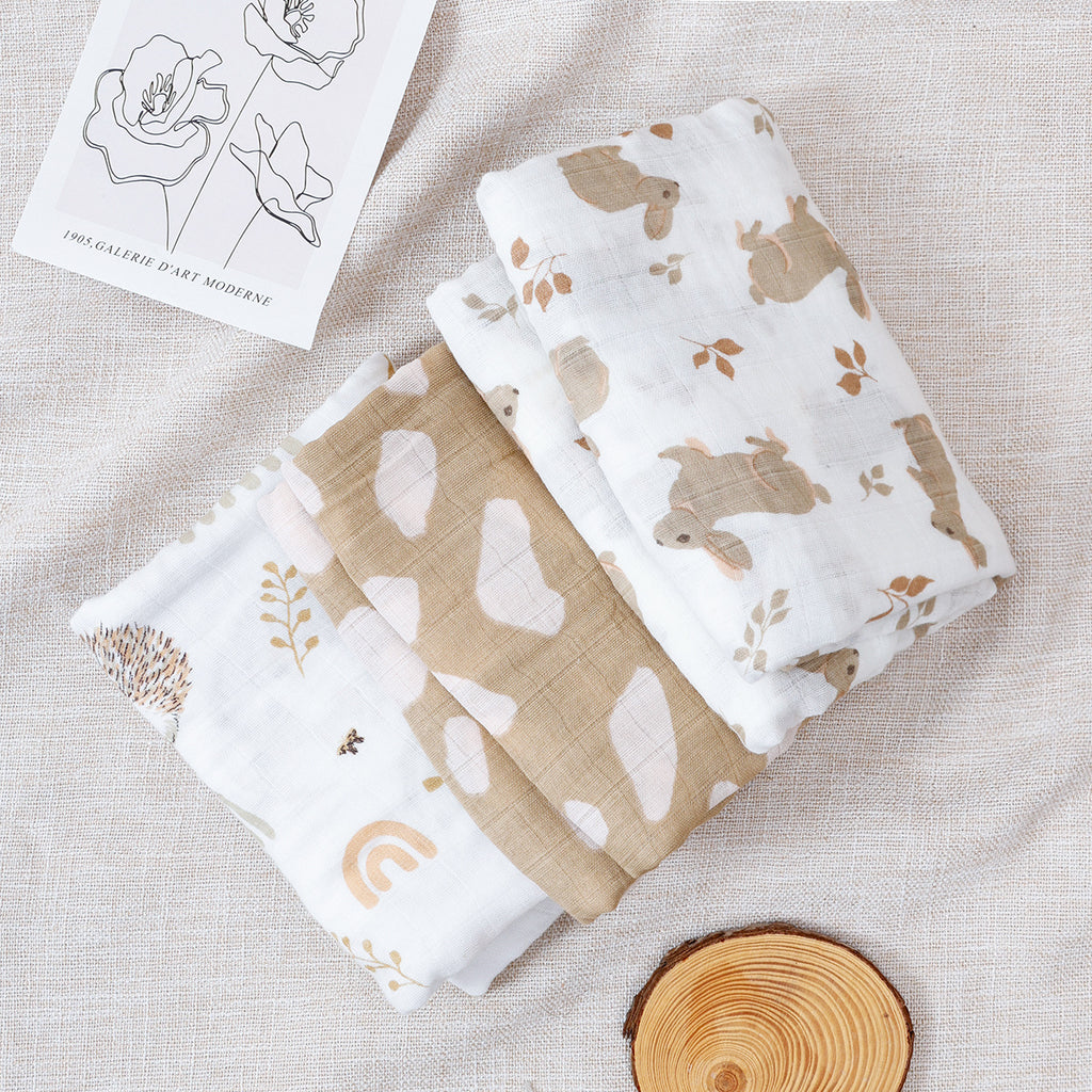 Muslin Swaddle Blanket – Neutral & Soft