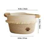 🧺 Boho Chic Woven Rope Storage Basket with Tassels