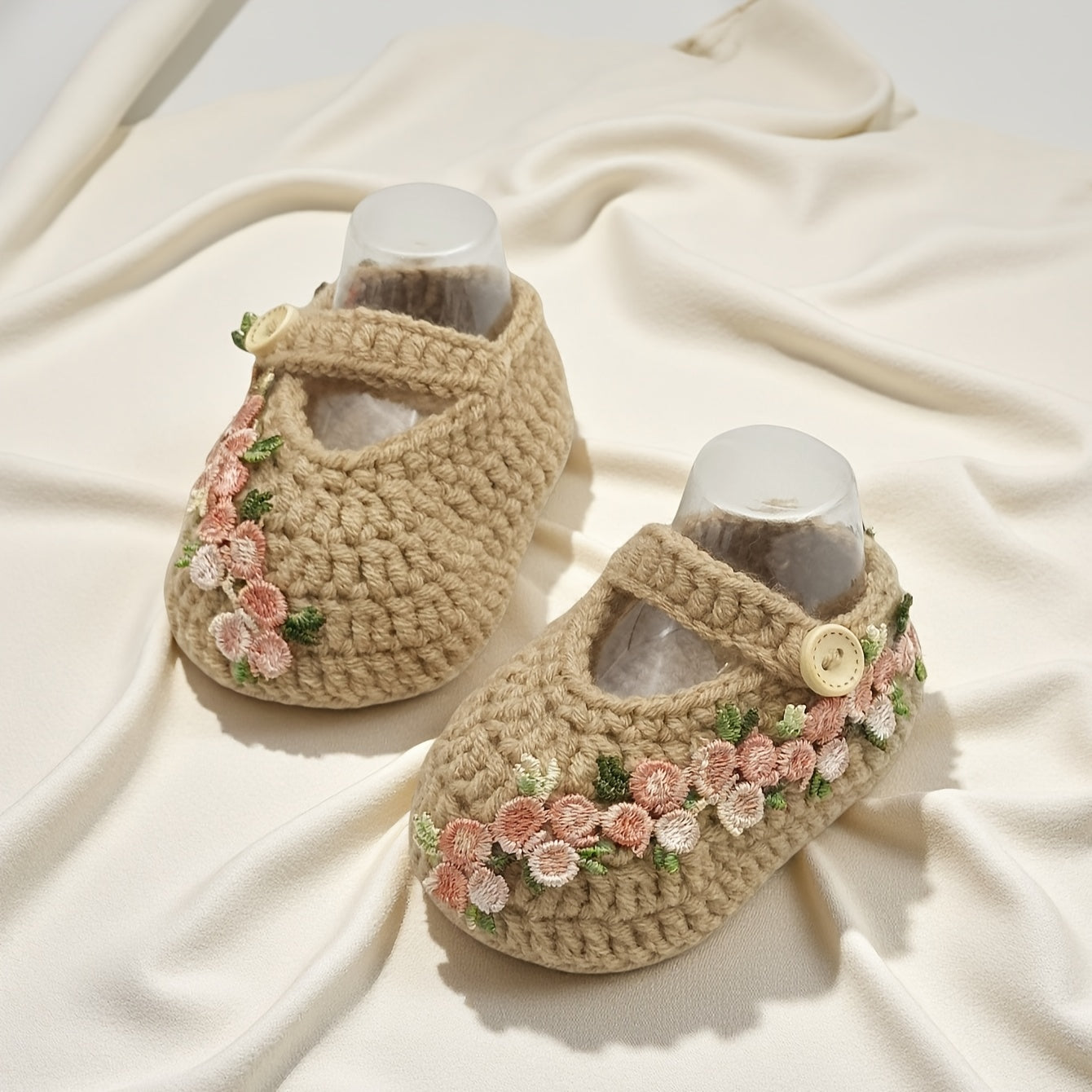 Baby Floral Crochet Slip-Ons