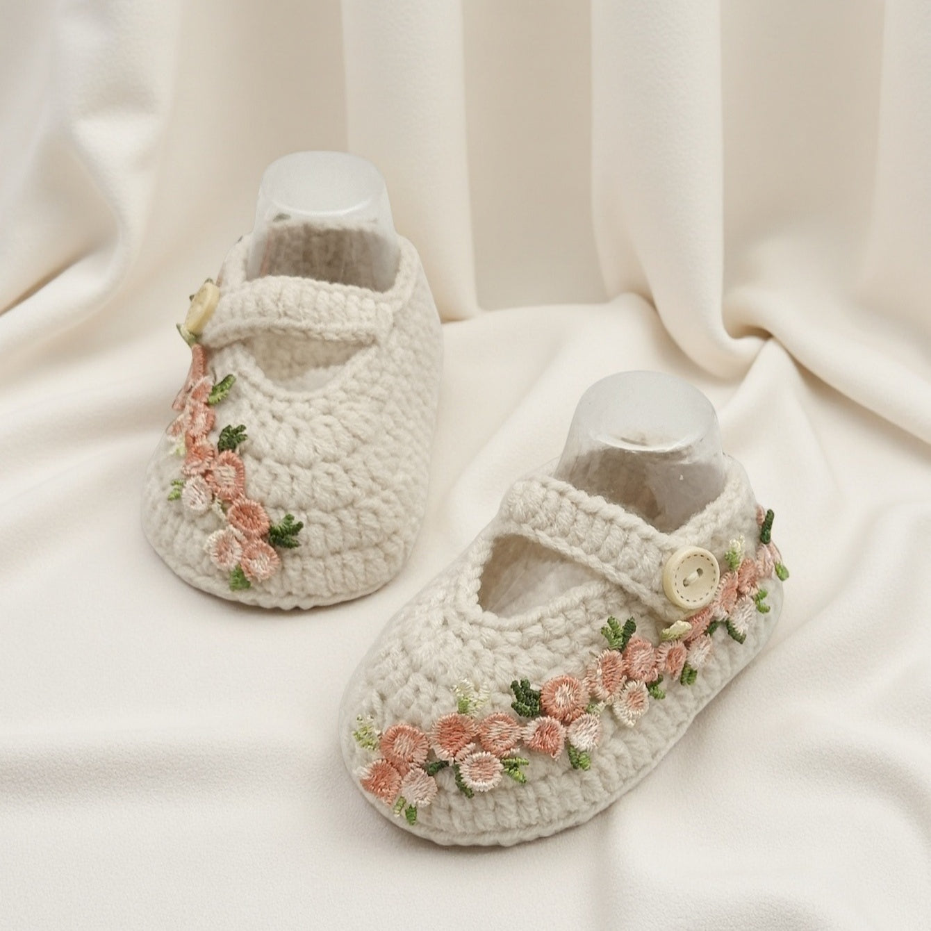 Baby Floral Crochet Slip-Ons