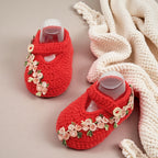 Baby Floral Crochet Slip-Ons