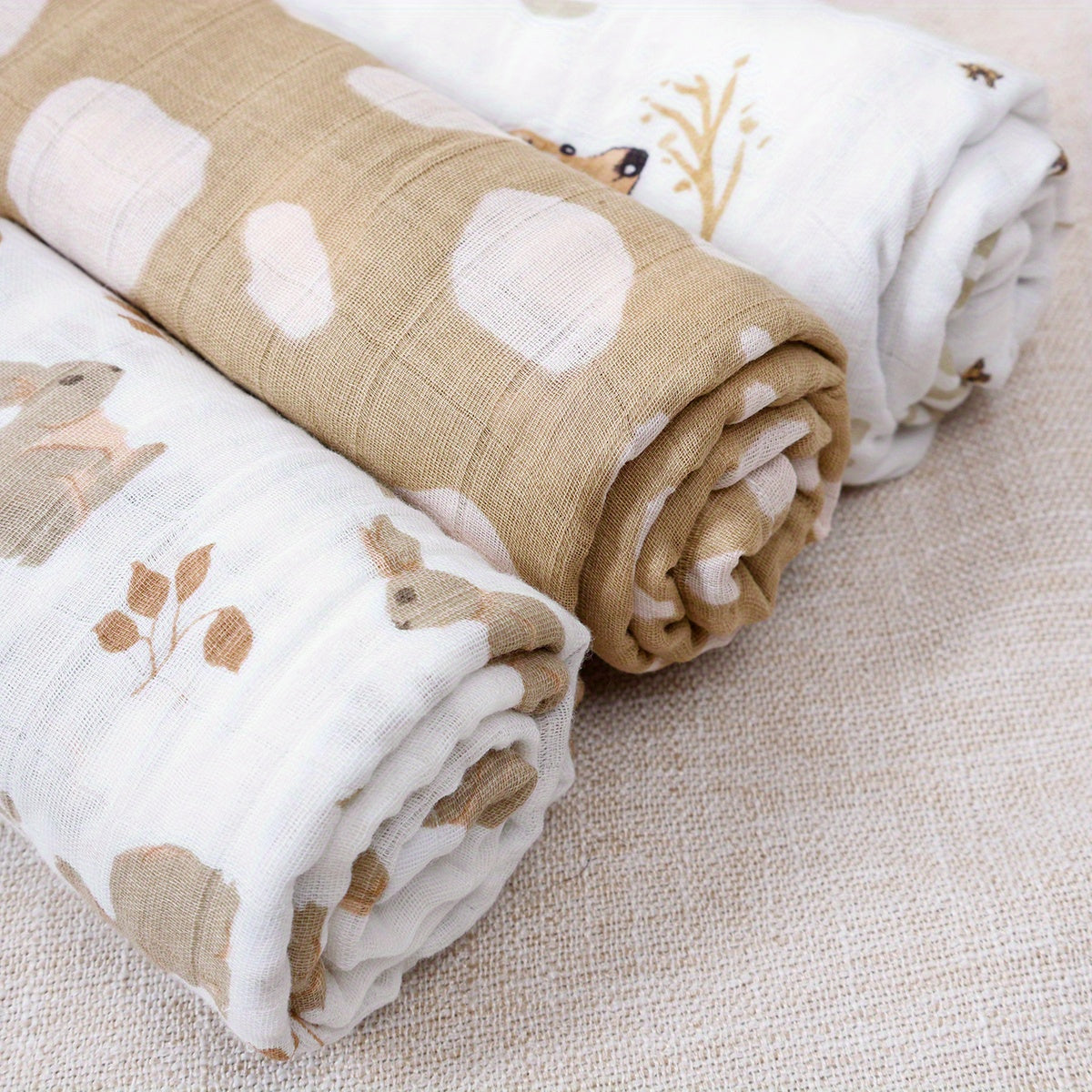 Muslin Swaddle Blanket – Neutral & Soft