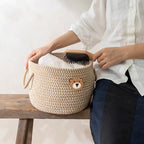 🧸 Inwagui Cute Bear Woven Storage Basket