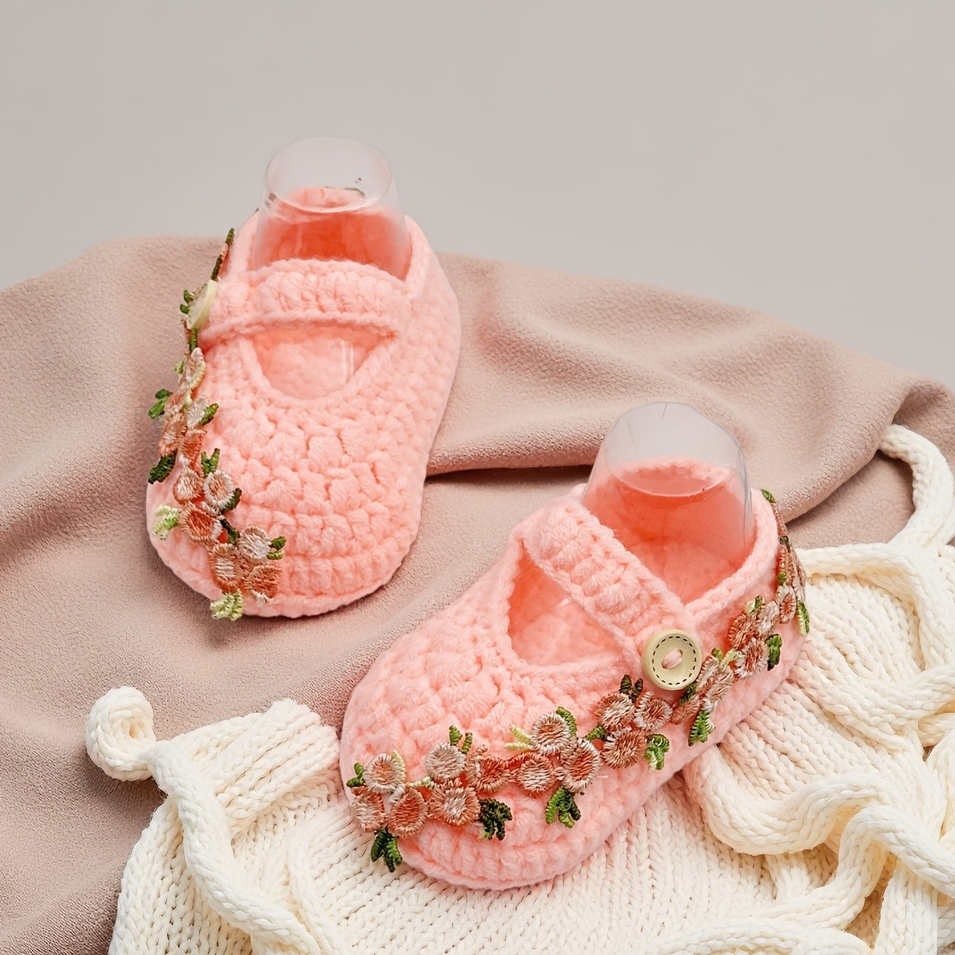 Baby Floral Crochet Slip-Ons