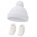 🎄 2pcs Christmas Baby Turban Hats & Crochet Socks Set