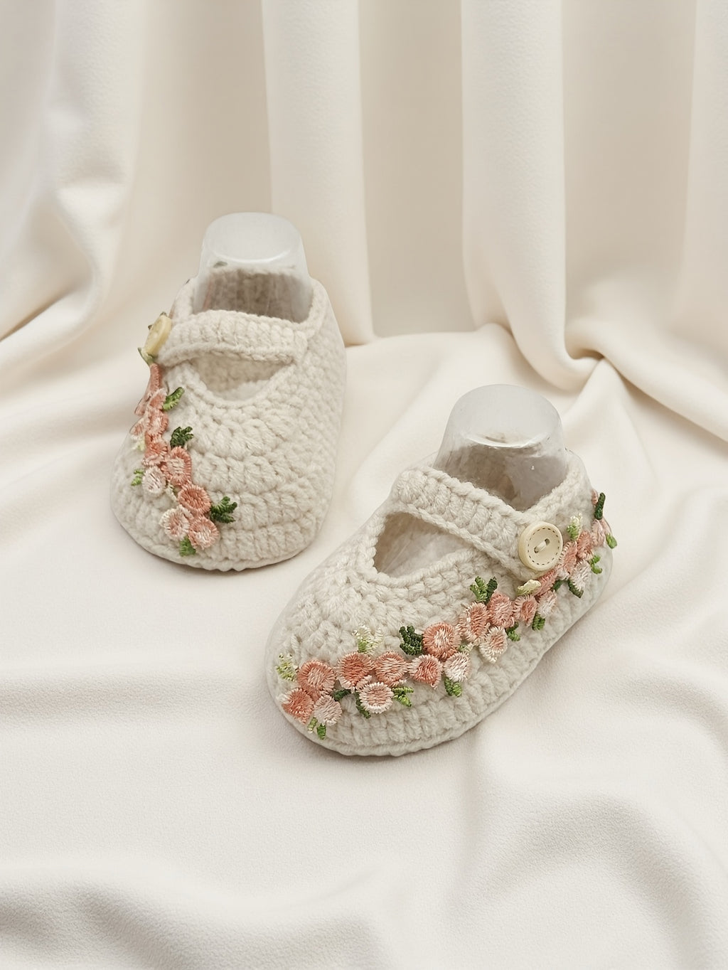Baby Floral Crochet Slip-Ons