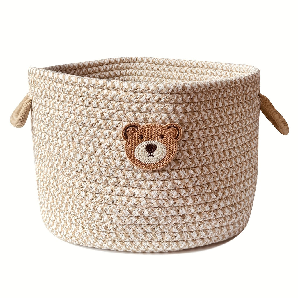 🧸 Inwagui Cute Bear Woven Storage Basket