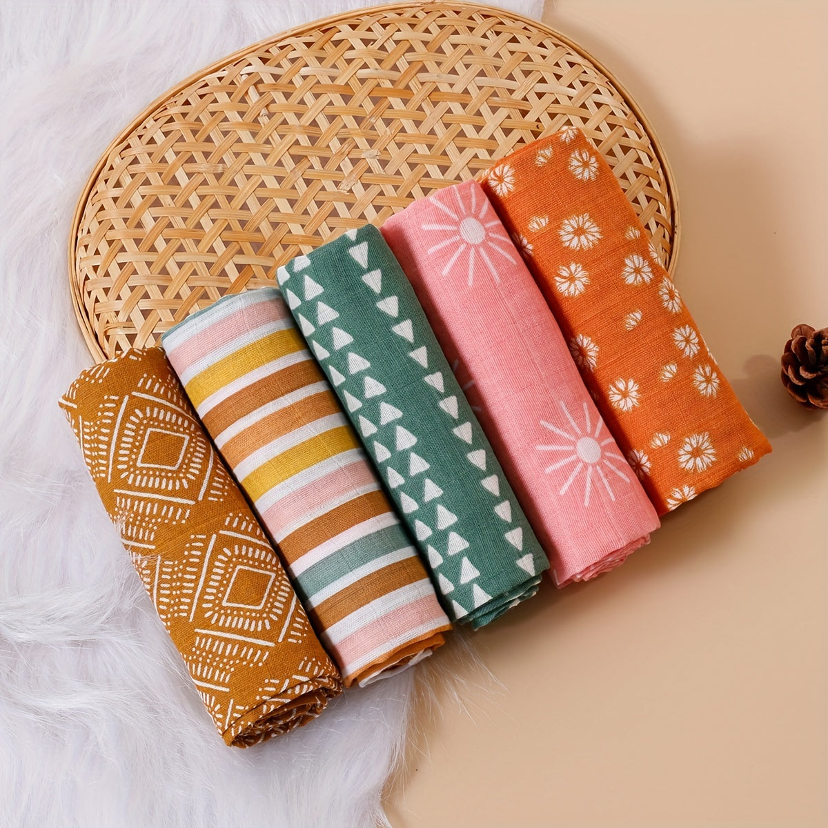 ☀️ 5pcs Baby Muslin Bibs