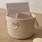 🧸 Inwagui Cute Bear Woven Storage Basket