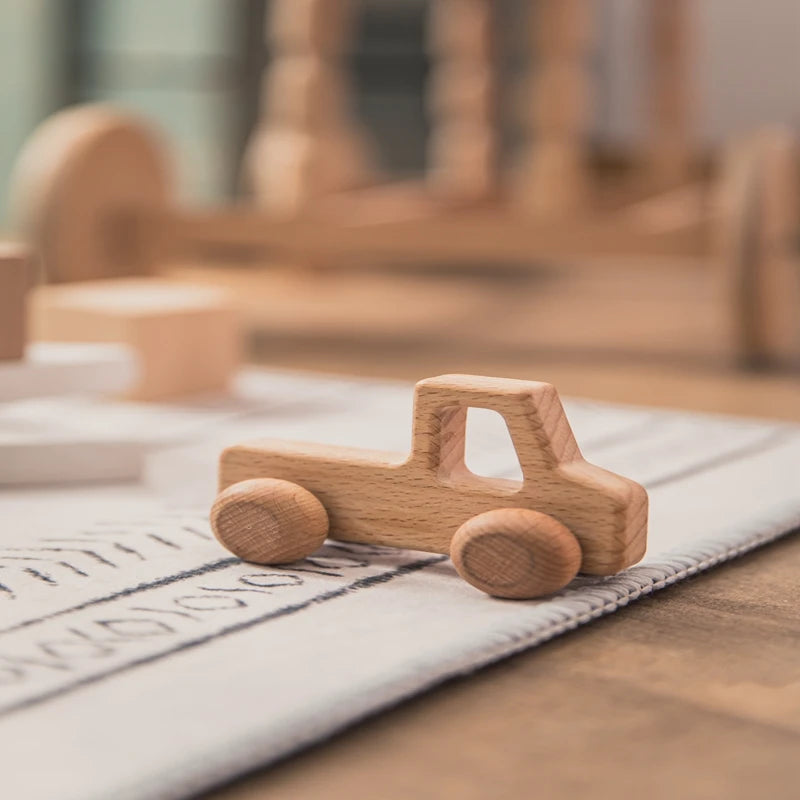 Wooden Baby Car Teether – Dinosaur Edition