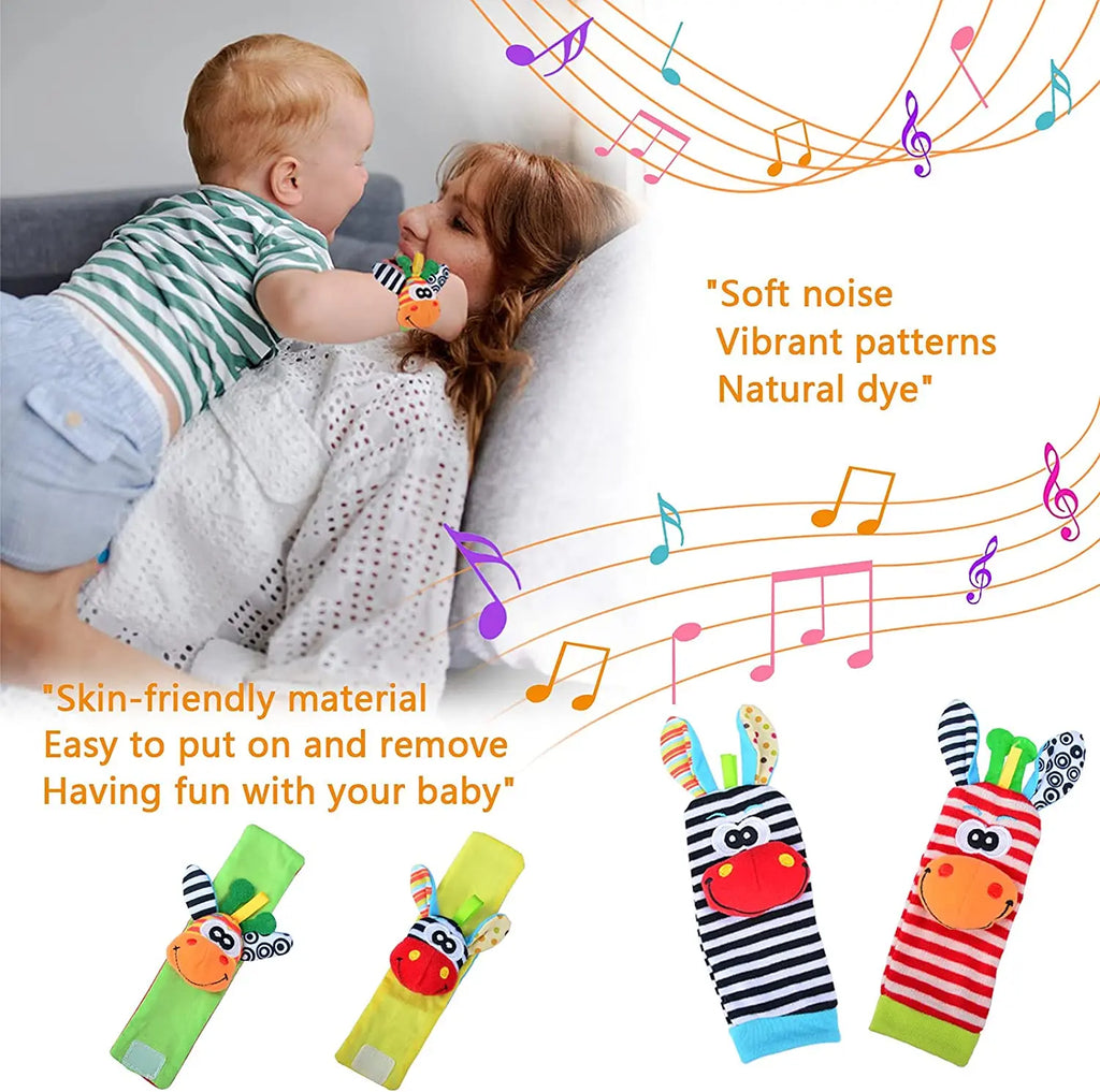 Baby Wrist Rattles Socks