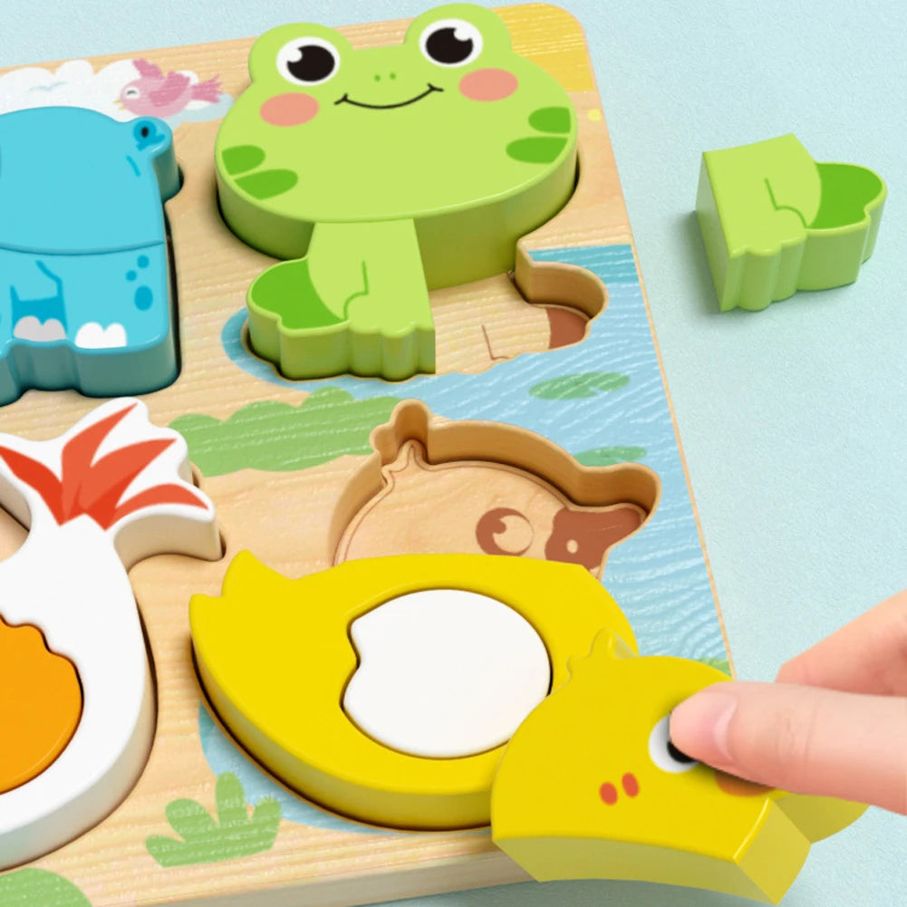 Puzzle Cartoon Animals Cognitive