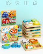 Puzzle Cartoon Animals Cognitive