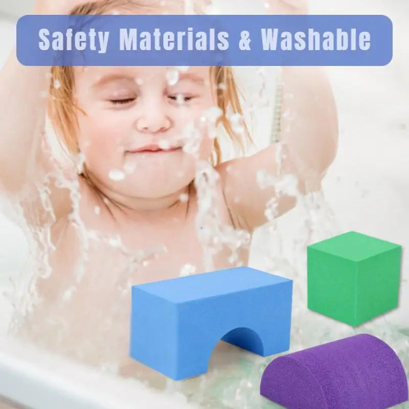 46-Piece Soft EVA Building Blocks – STEM Educational Toy