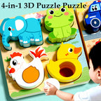 Puzzle Cartoon Animals Cognitive