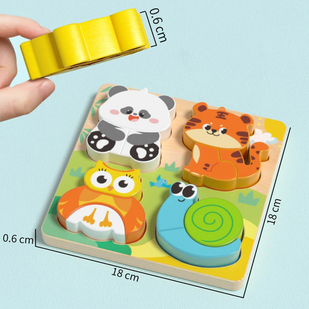 Puzzle Cartoon Animals Cognitive