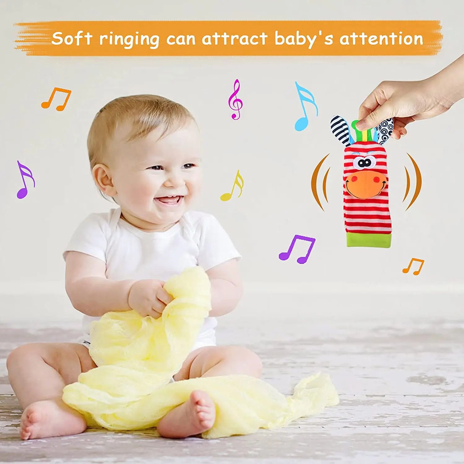 Baby Wrist Rattles Socks