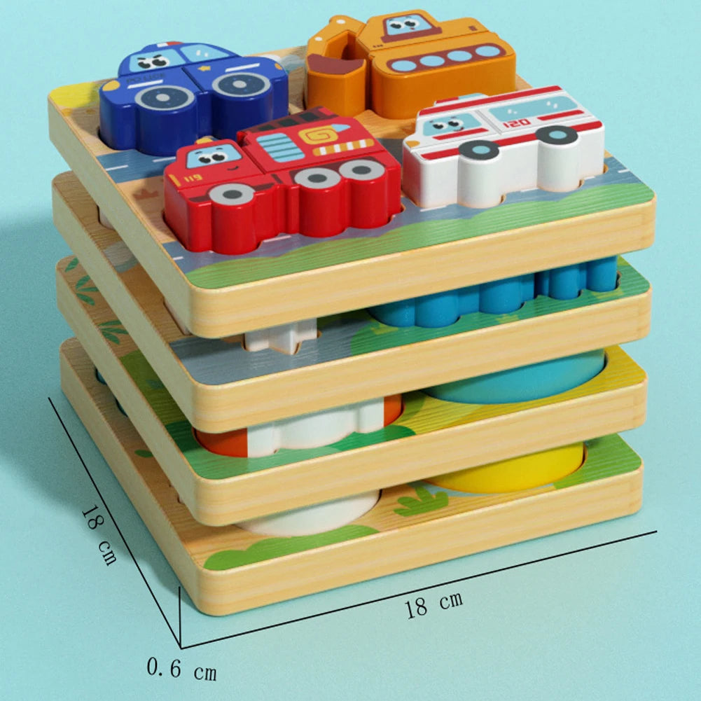 Puzzle Cartoon Animals Cognitive