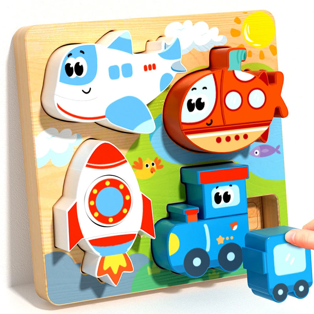 Puzzle Cartoon Animals Cognitive