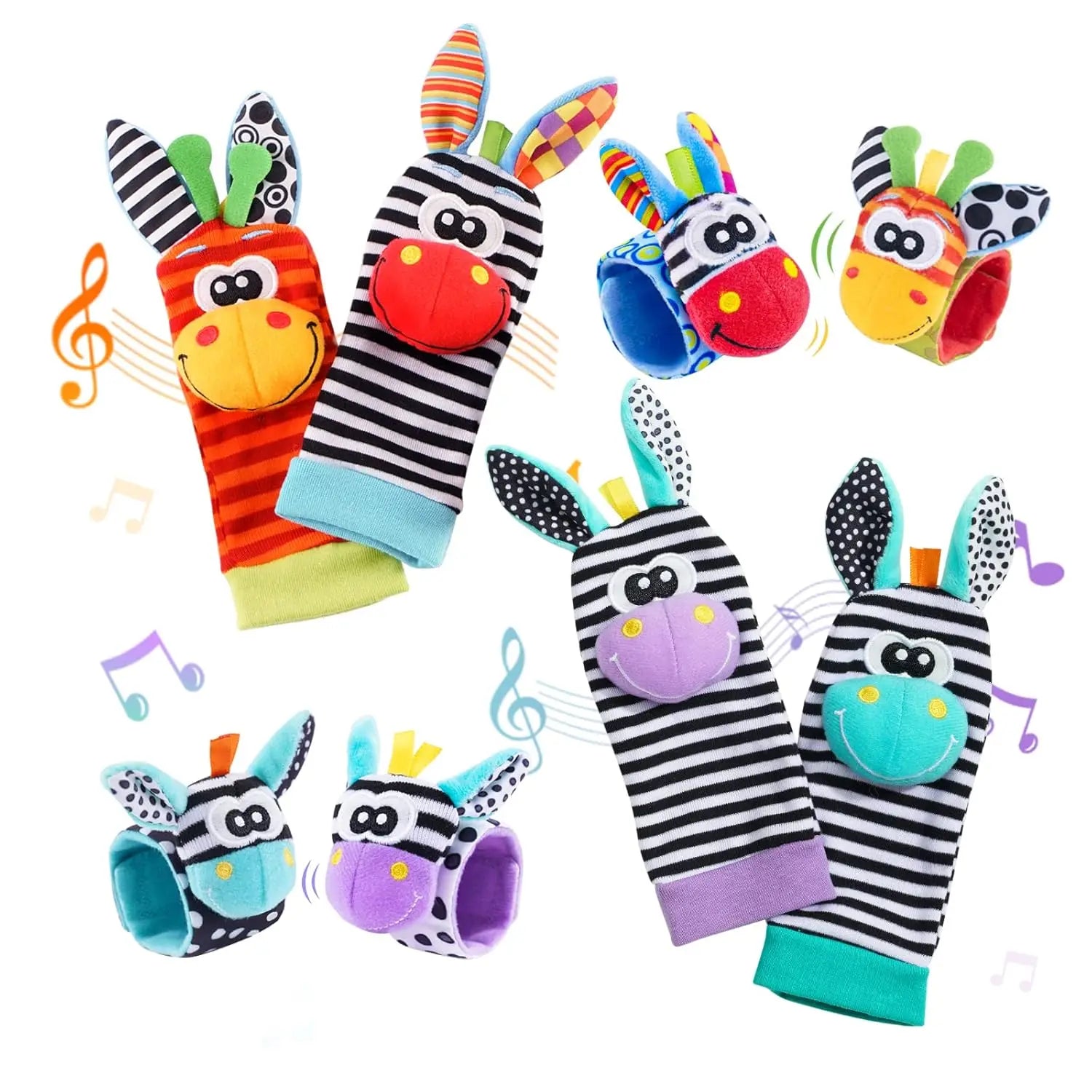 Baby Wrist Rattles Socks