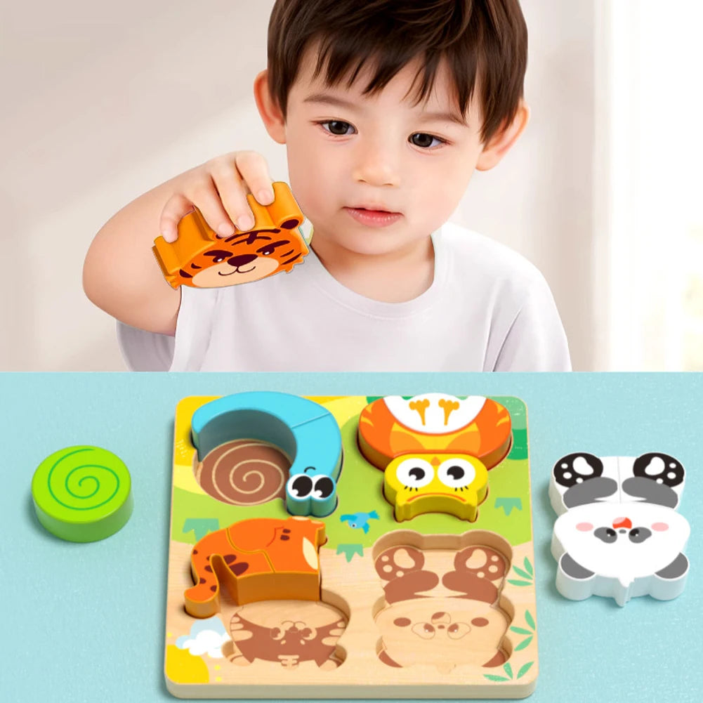 Puzzle Cartoon Animals Cognitive