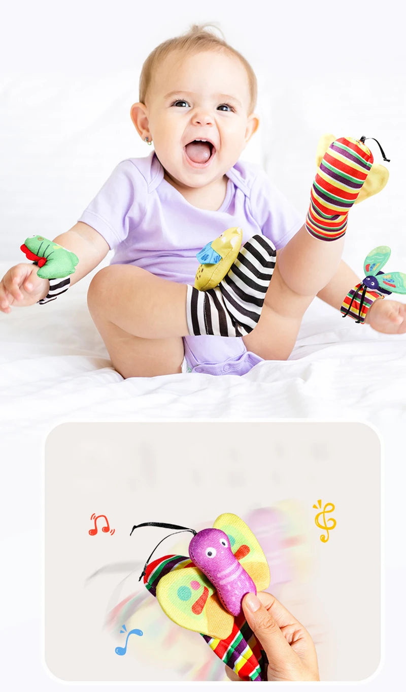 Baby Wrist Rattles Socks
