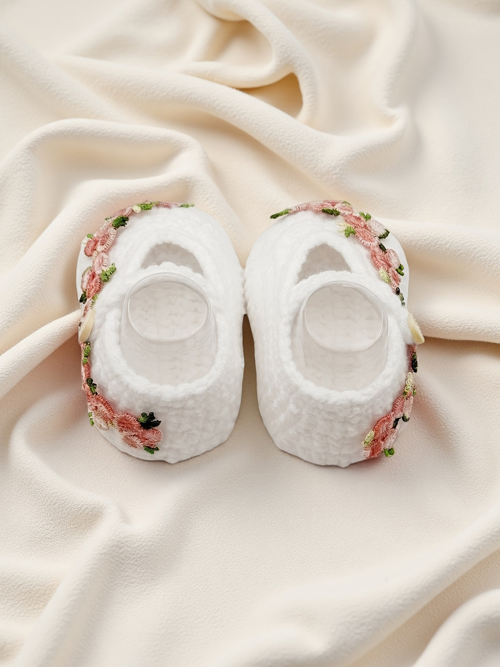 Baby Floral Crochet Slip-Ons