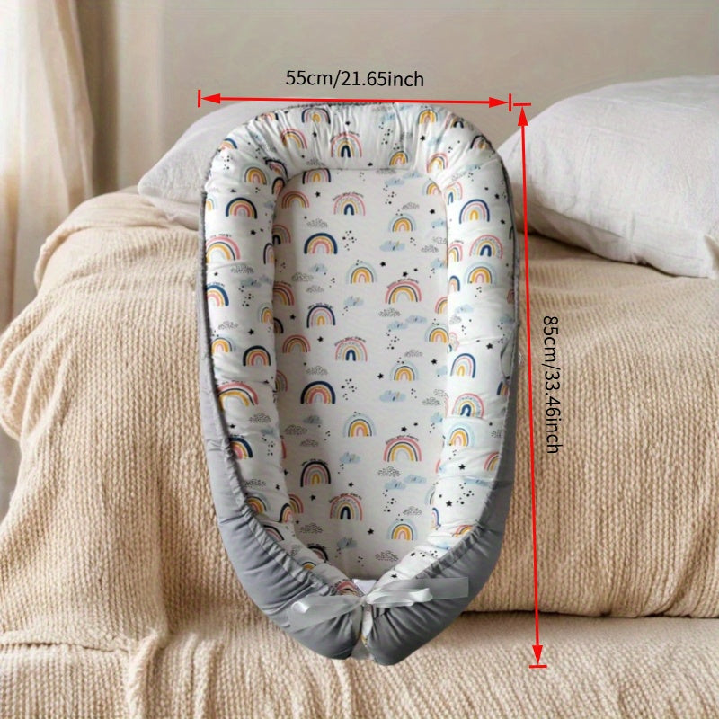 🛋️ Portable Baby Lounge Chair – Soft & Breathable Cotton Velvet