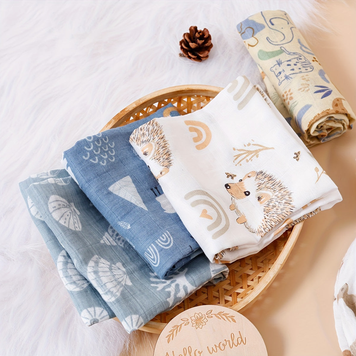 ☀️ 5pcs Baby Muslin Bibs
