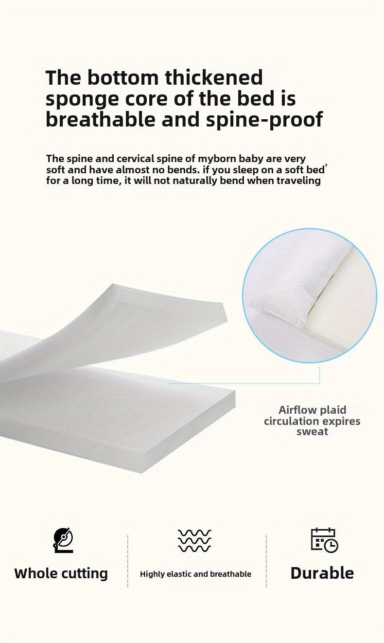 🛋️ Portable Baby Lounge Chair – Soft & Breathable Cotton Velvet
