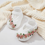Baby Floral Crochet Slip-Ons