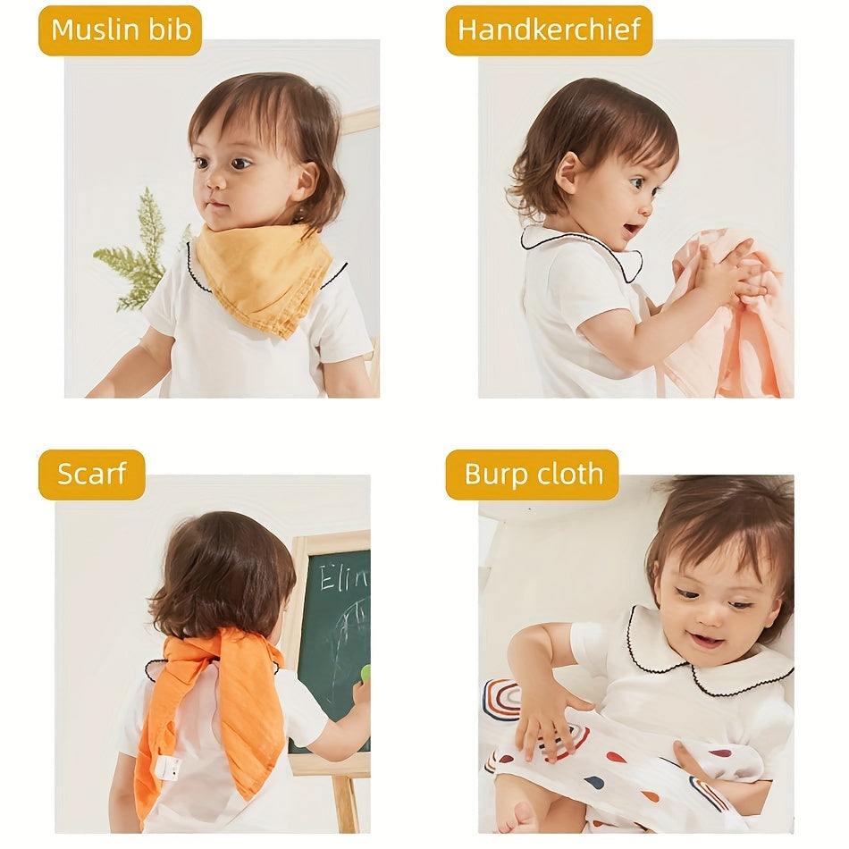 ☀️ 5pcs Baby Muslin Bibs