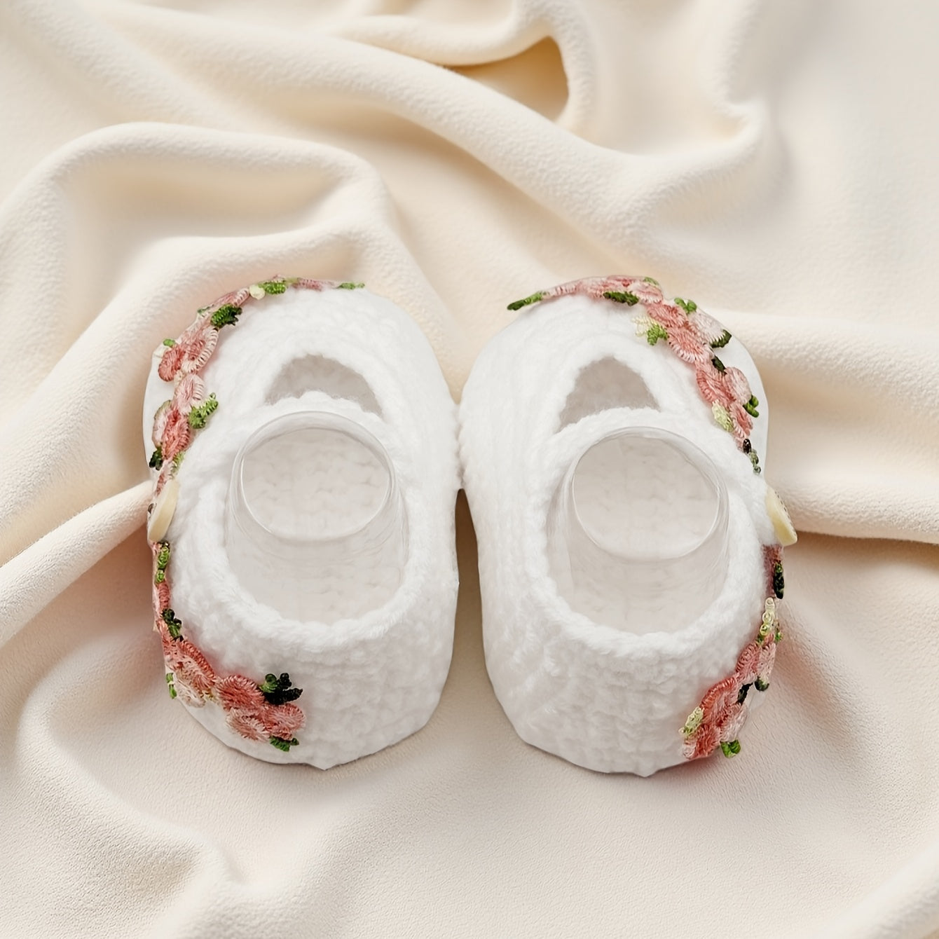 Baby Floral Crochet Slip-Ons