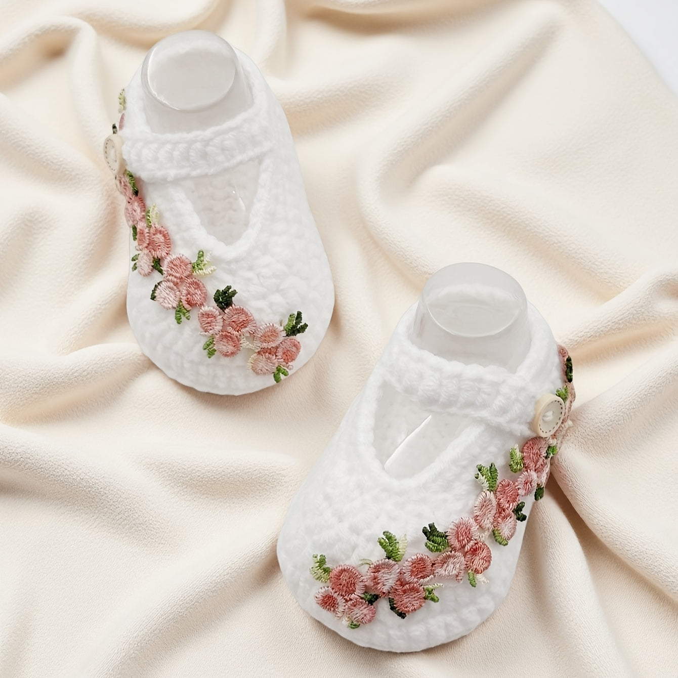 Baby Floral Crochet Slip-Ons