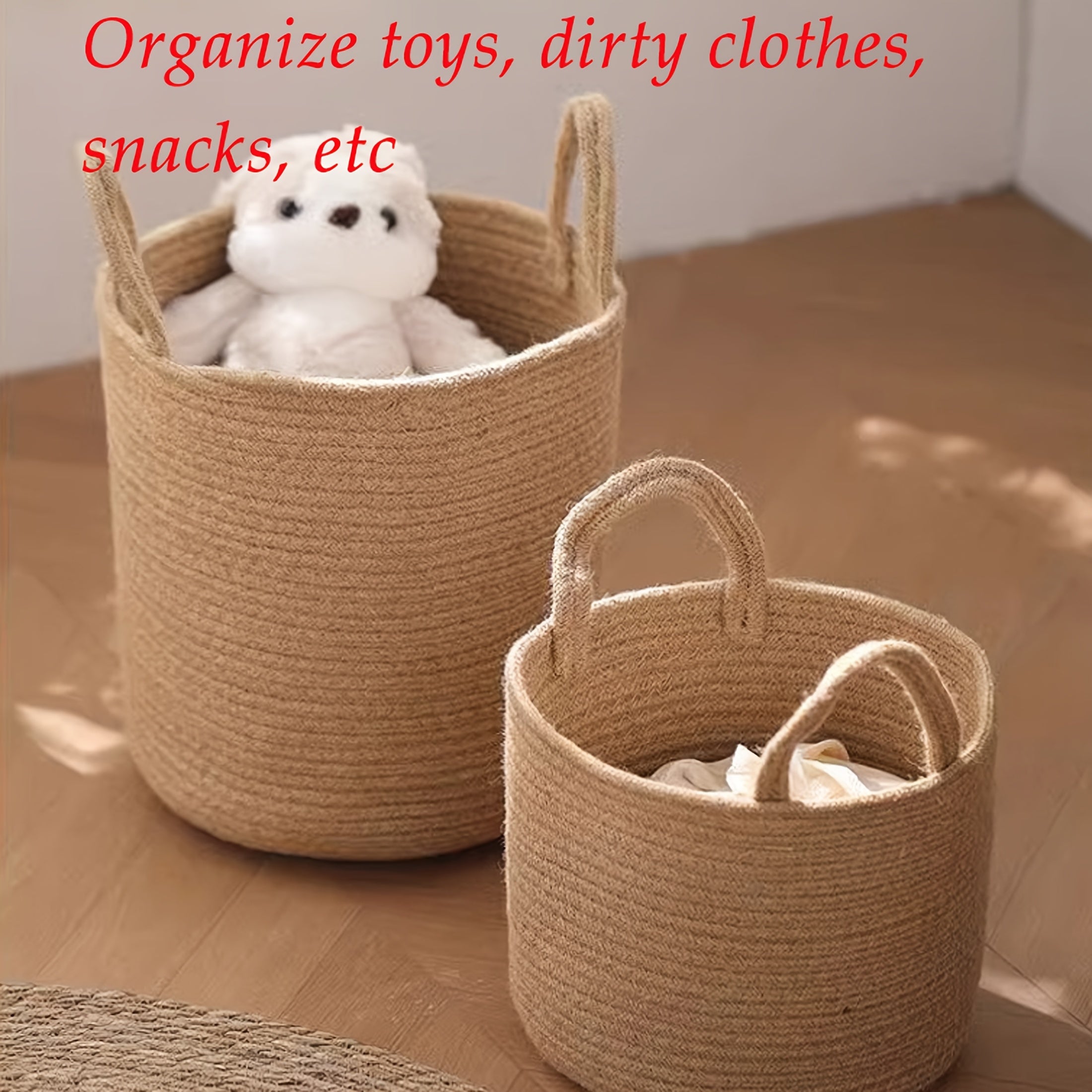 🧺 Bohemian Style Extra Large Woven Fabric Storage Basket