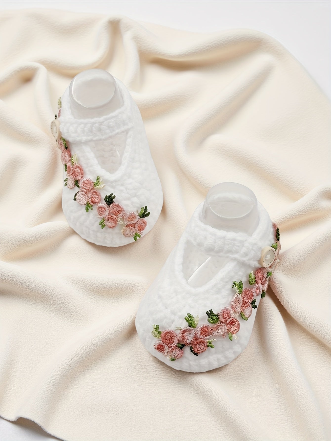 Baby Floral Crochet Slip-Ons