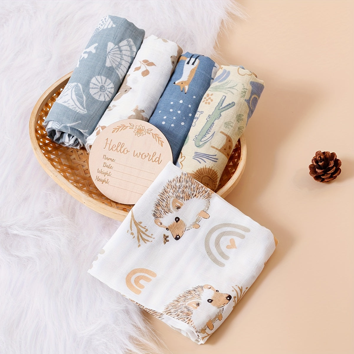 ☀️ 5pcs Baby Muslin Bibs