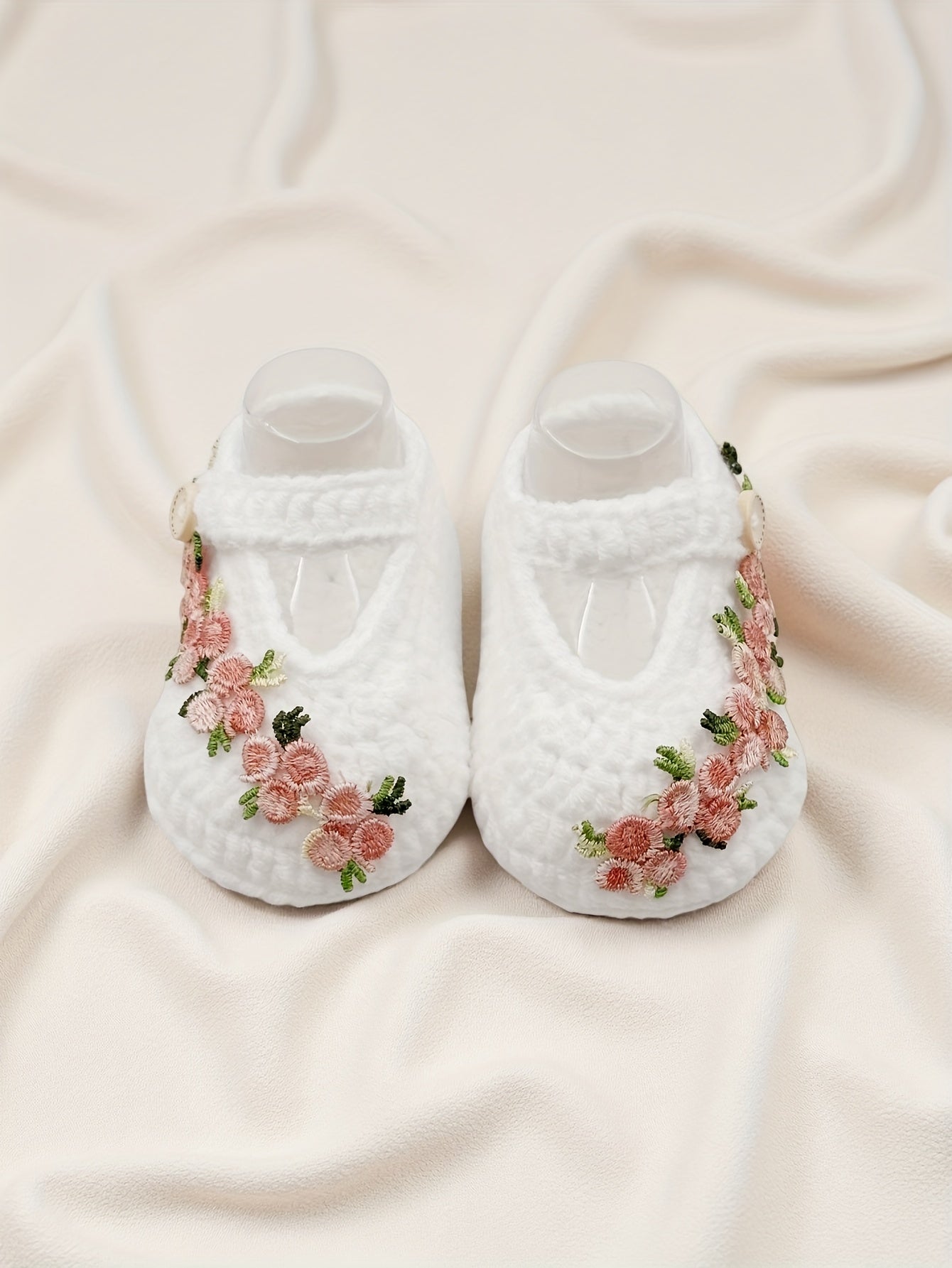Baby Floral Crochet Slip-Ons