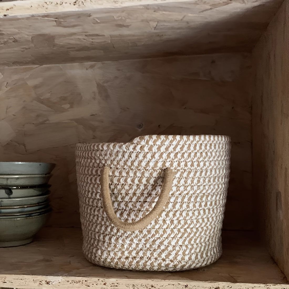 🧸 Inwagui Cute Bear Woven Storage Basket